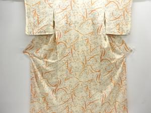 草花模様小紋着物